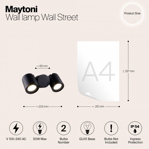 Бра Maytoni Wall Street O010WL-02B