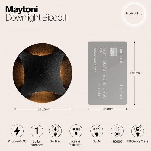 Встраиваемый в дорогу светильник Maytoni Biscotti O036-L3B3K