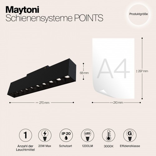 Накладной светильник Maytoni Points TR014-2-20W3K-B