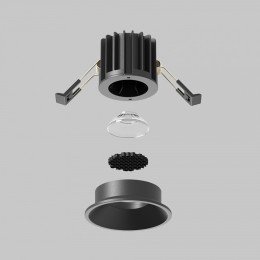 Встраиваемый светильник Maytoni Round DL058-7W2.7K-B