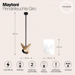 Светильник на штанге Maytoni Giro MOD095PL-02BS
