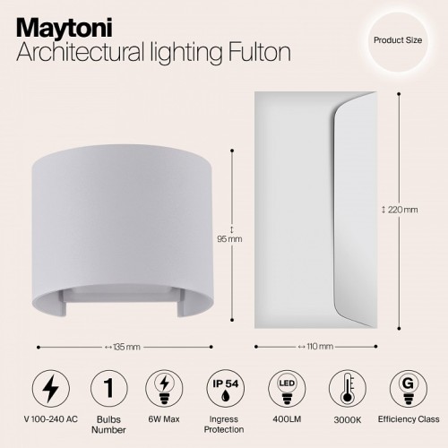 Накладной светильник Maytoni Fulton O573WL-L6W