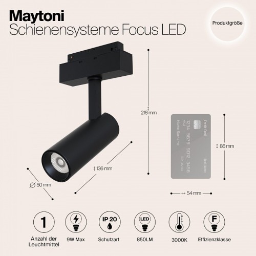 Светильник на штанге Maytoni Focus LED TR019-2-10W3K-B