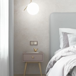 Розетка с заземлением, без рамки Werkel айвори матовый W1171062