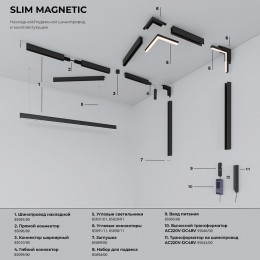 Светильник на штанге Elektrostandard Slim Magnetic 85532/01 черный