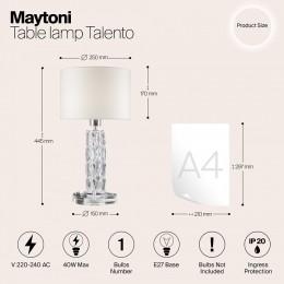 Настольная лампа декоративная Maytoni Talento DIA008TL-01CH