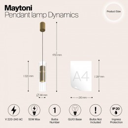 Подвесной светильник Maytoni Dynamics MOD326PL-01MG