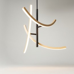 Люстра на штанге Maytoni Wabi MOD428PL-L27BK