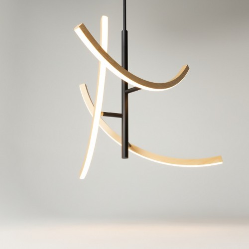 Люстра на штанге Maytoni Wabi MOD428PL-L27BK