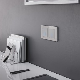 Выключатель сенсорый одноклавишный с подсветкой и функцией Wi-Fi, без рамки Werkel серебряный W4510606