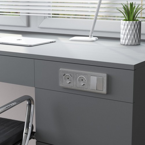 Выключатель двухклавишный без рамки Werkel  W1120009