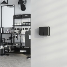 Выключатель двухклавишный влагозащищенный Werkel Gallant (черный с серебром) W5020234