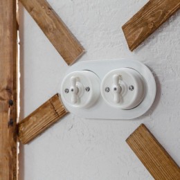 Рамка на 2 поста Werkel Ретро (белый) W0025101