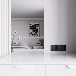 Диммер без рамки Werkel черный акрил W1142048