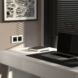 Рамка на 2 поста Werkel Senso (белый, стекло soft-touch) W0023101