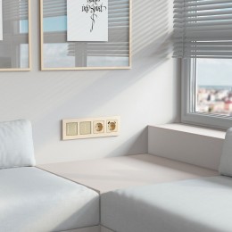 Рамка на 4 поста Werkel AluMax шампань W0043511