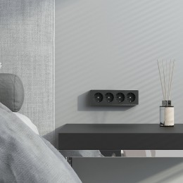 Розетка четверная с заземлением и со шторками Werkel Gallant W5072258