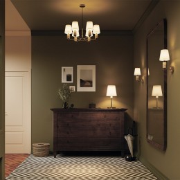 Люстра на штанге Maytoni Lira MOD483PL-06BS