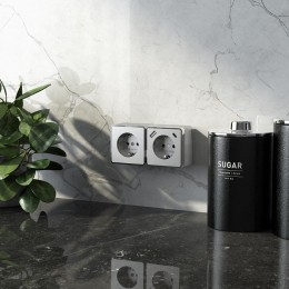 Розетка с заземлением и со шторками и USB Werkel Gallant (серебряный) W5071706