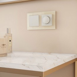 Рамка на 2 поста Werkel Favorit (молочный, стекло) W0021141