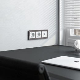 Розетка Ethernet RJ-45 без рамки Werkel белый акрил W1181041