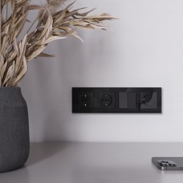 Диммер без рамки Werkel черный акрил W1142048