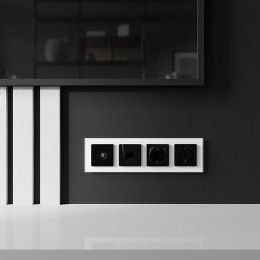 ТВ-розетка без рамки Werkel черный акрил W1183048