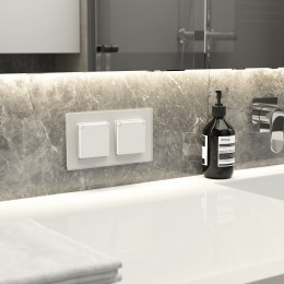 Рамка на 2 поста Werkel Senso (белый, стекло soft-touch) W0023101