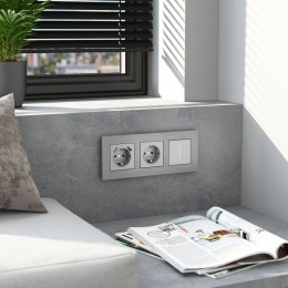 Рамка на 3 поста Werkel AluMax алюминий W0033506