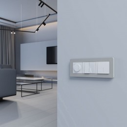 Рамка на 3 поста Werkel Split (дымчатый/белый, soft-touch) W0033067