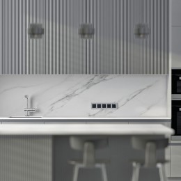 Рамка на 5 постов Werkel Slab серебро софт W0052965