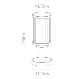 Наземный низкий светильник Arte Lamp Toronto A1036FN-1BK