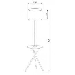 Торшер с полкой Arte Lamp Combo A2070PN-1BK