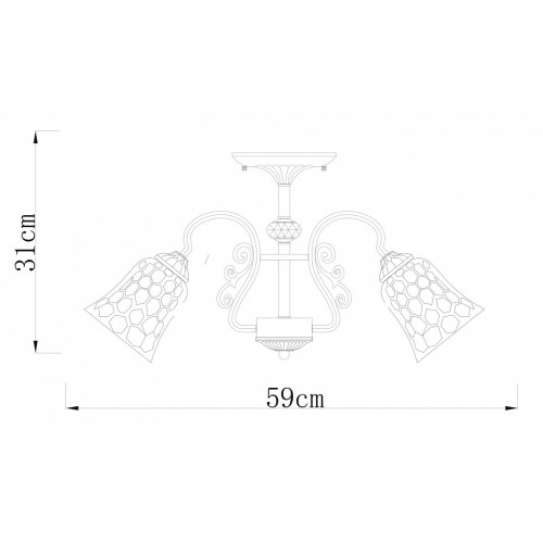 Люстра на штанге Arte Lamp Nicole A2702PL-3AB