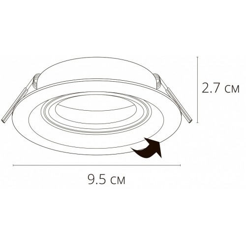 Встраиваемый светильник Arte Lamp Mira A2862PL-1BK