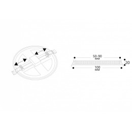 Встраиваемый светильник Arte Lamp Mesura A7971PL-1WH
