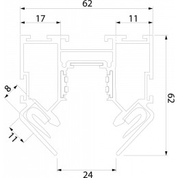 Трек встраиваемый Elektrostandard Slim Magnetic a062150