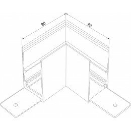 Соединитель угловой L-образный для треков накладных Elektrostandard Slim Magnetic a062194