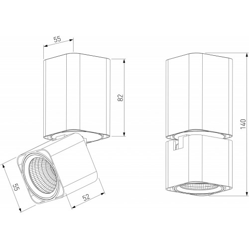 Накладной светильник Elektrostandard Cubus a063682