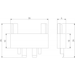 Соединитель линейный для треков Elektrostandard Flat Magnetic a063739