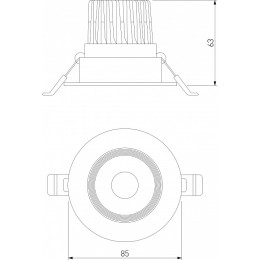 Встраиваемый светильник Elektrostandard Even a065459