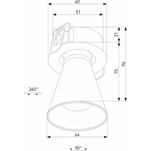 Встраиваемый светильник Elektrostandard Bell 25097/LED 8W 4000K белый