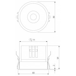 Встраиваемый светильник Elektrostandard Forte a069411
