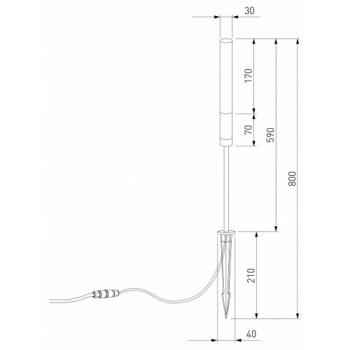 Наземный низкий светильник Elektrostandard Invi a069445