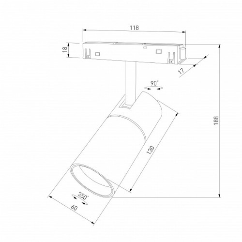 Светильник на штанге Elektrostandard Slim Magnetic a069471