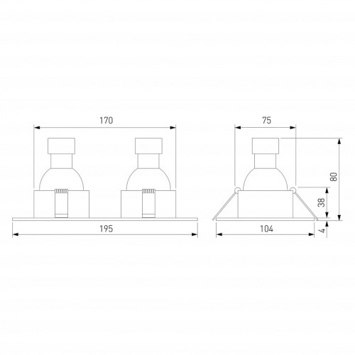 Встраиваемый светильник Elektrostandard Andi 15700/02
