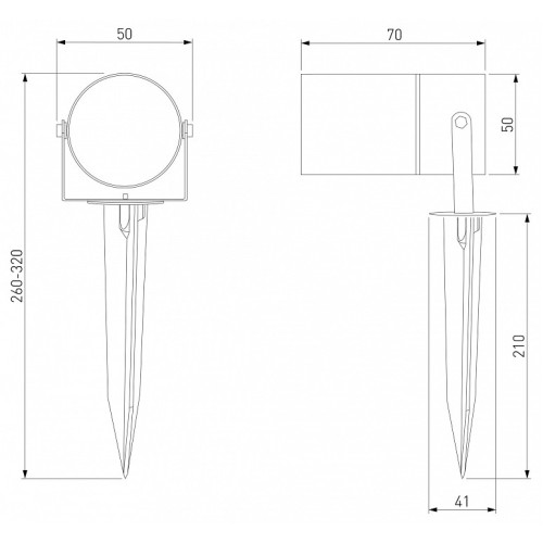 Наземный низкий светильник Elektrostandard Landscape 043 FL LED