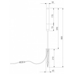 Наземный высокий светильник Elektrostandard Invi 35155/F