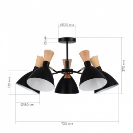 Люстра на штанге EVOLUCE VISTA SLE1256-402-05