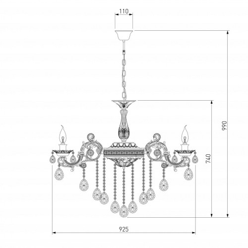 Подвесная люстра Bogate's Versales 283/10 Strotskis